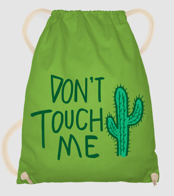 Dont touch me model verde de măr pe tricou