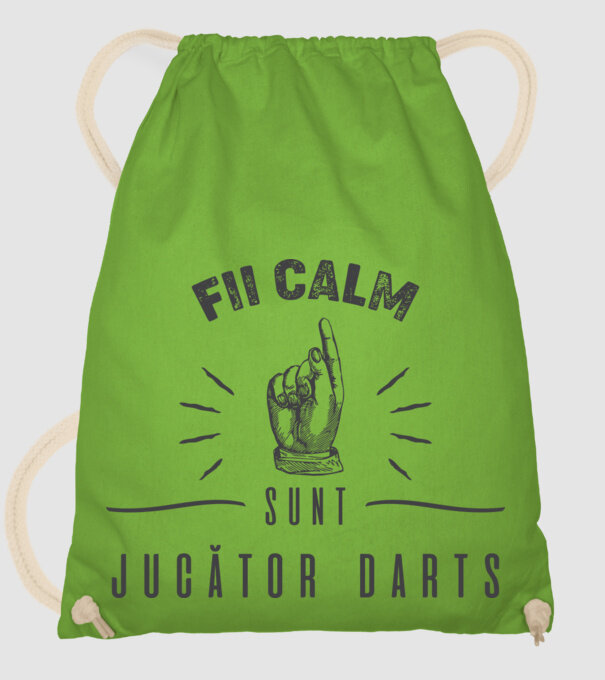 fii calm, sunt jucător darts model verde de măr pe tricou