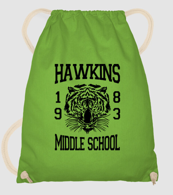 hawkins middle school 83 model verde de măr pe tricou