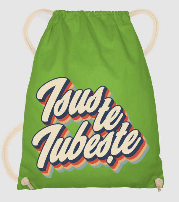 Isus te iubește model verde de măr pe tricou