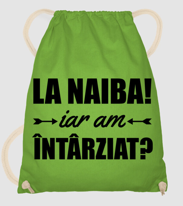 La naiba! Iar am întârziat? model verde de măr pe tricou