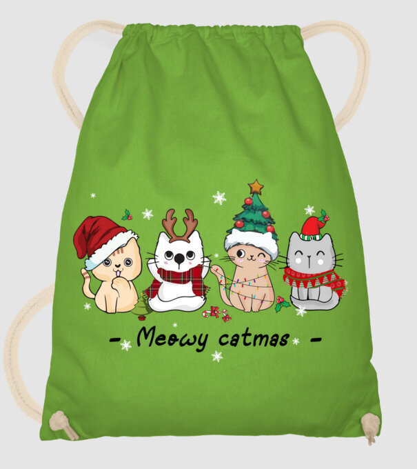 Meowy catmas 2 model verde de măr pe tricou