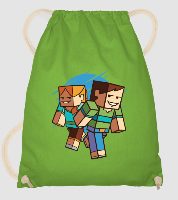 Minecraft model verde de măr pe tricou