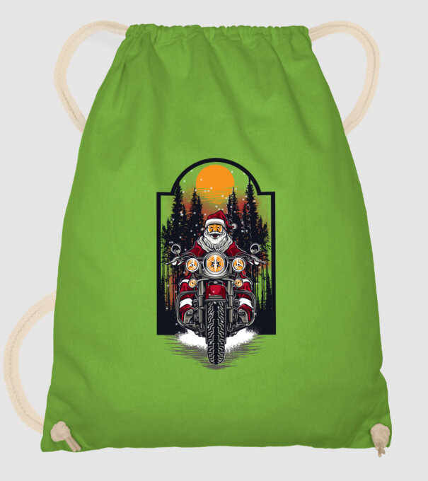 Motor santa model verde de măr pe tricou