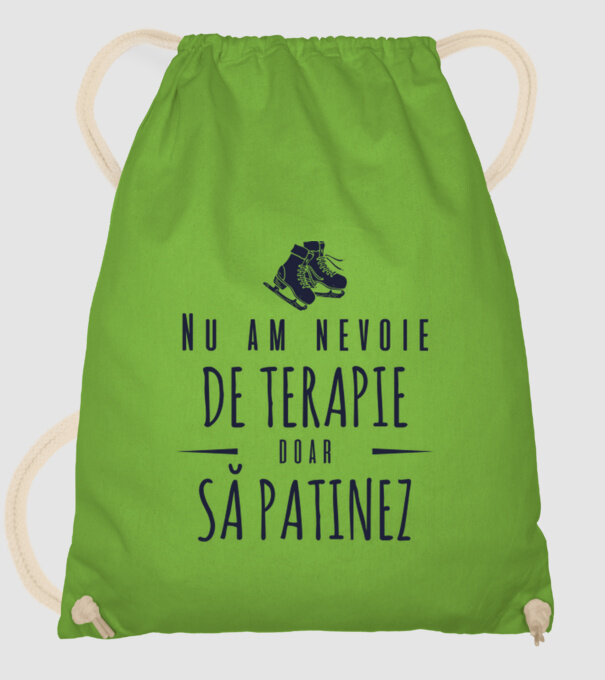 nu am nevoie de terapie doar să patinez model verde de măr pe tricou