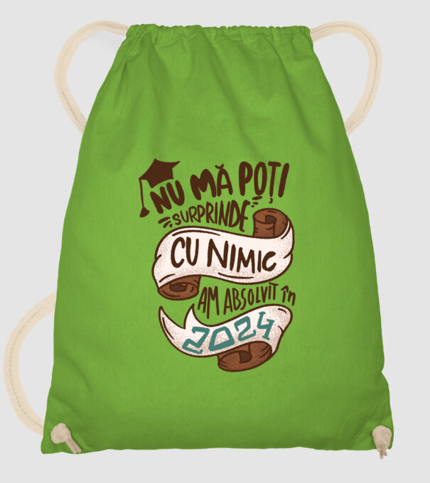 Nu mă poți surprinde cu nimic model verde de măr pe tricou