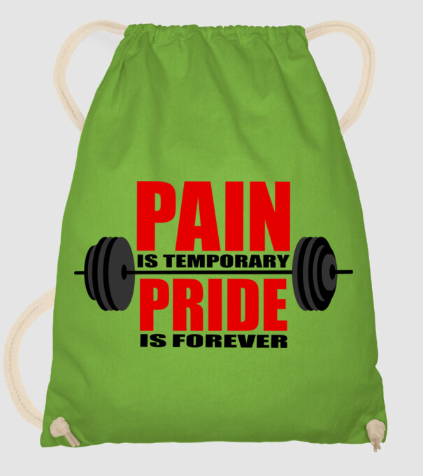 Pain is temporary model verde de măr pe tricou