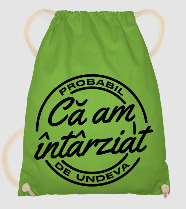 Probabil că am întârziat de undeva model verde de măr pe tricou