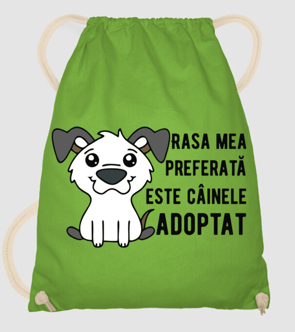 Rasa mea preferată este câinele adoptat model verde de măr pe tricou