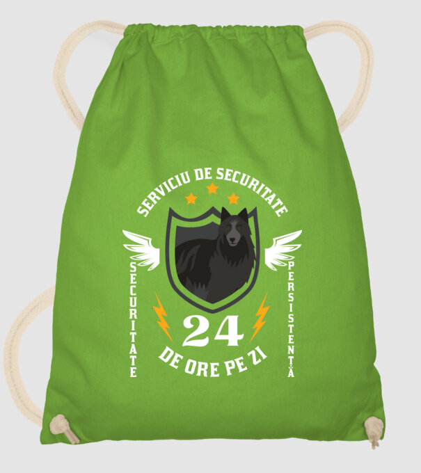 serviciu de securitate - securitate - persistență - 24 de ore pe zi model verde de măr pe tricou