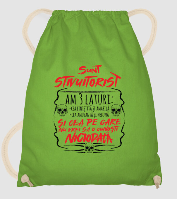 sunt stivuitorist am 3 laturi model verde de măr pe tricou