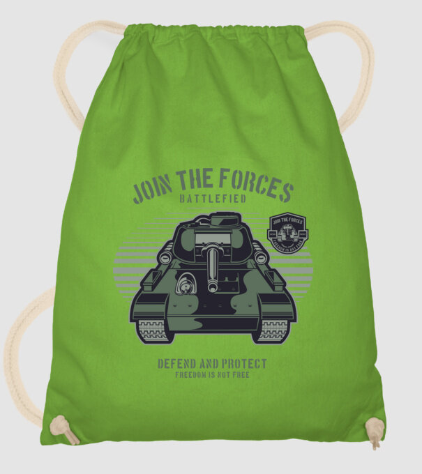 Tancuri model verde de măr pe tricou