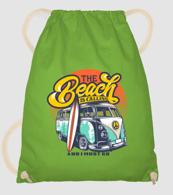 The Beach is Calling model verde de măr pe tricou