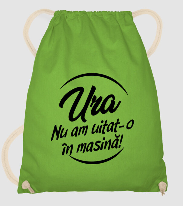 Ura! Nu l-am uitat în mașină! / Ura! Nu am uitat-o în mașină! model verde de măr pe tricou