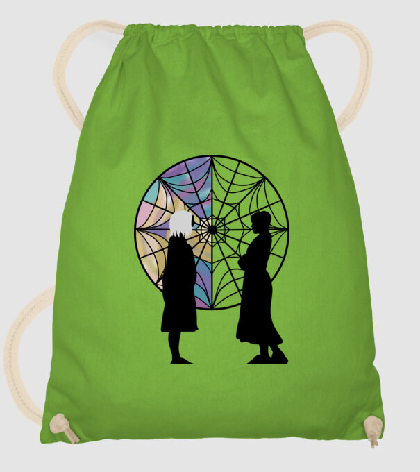 Wednesday and Enid model verde de măr pe tricou