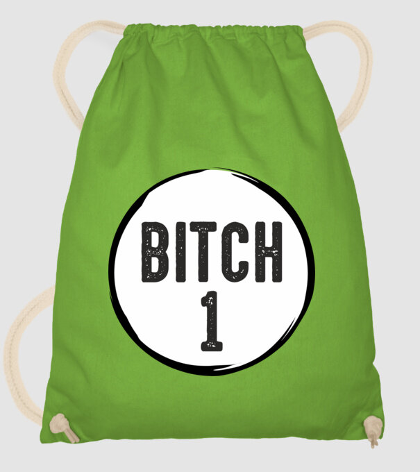 BITCH 1 model verde de măr pe tricou