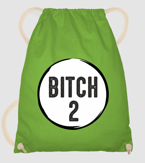 BITCH 2 model verde de măr pe tricou