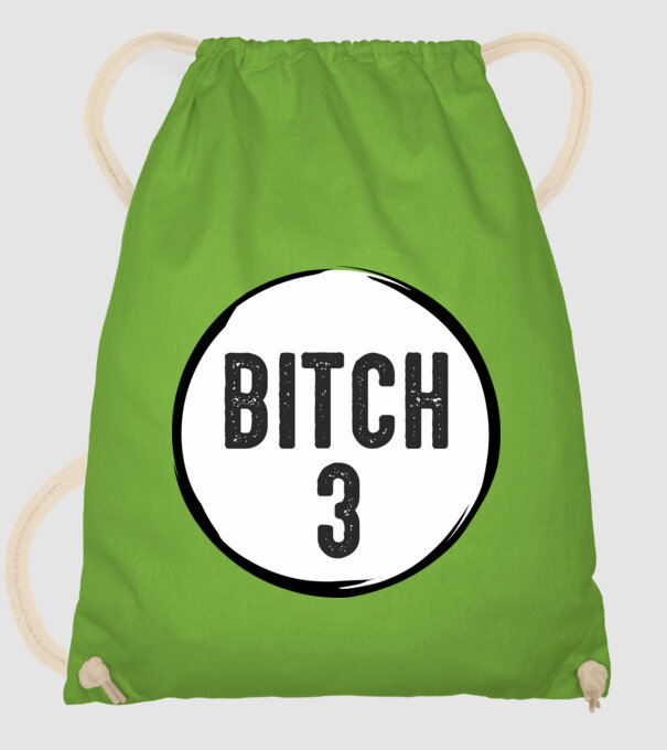 BITCH 3 model verde de măr pe tricou