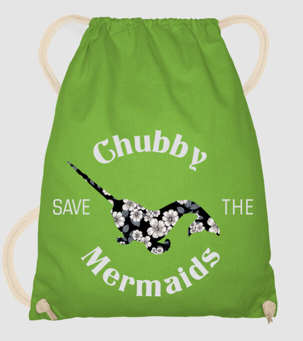 Chubby mermaid model verde de măr pe tricou