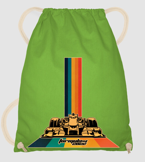 f1 retro car model verde de măr pe tricou