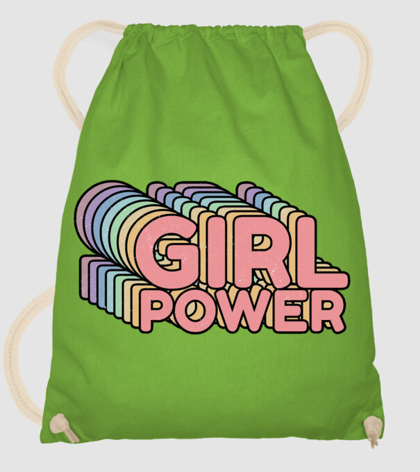 Girl power model verde de măr pe tricou