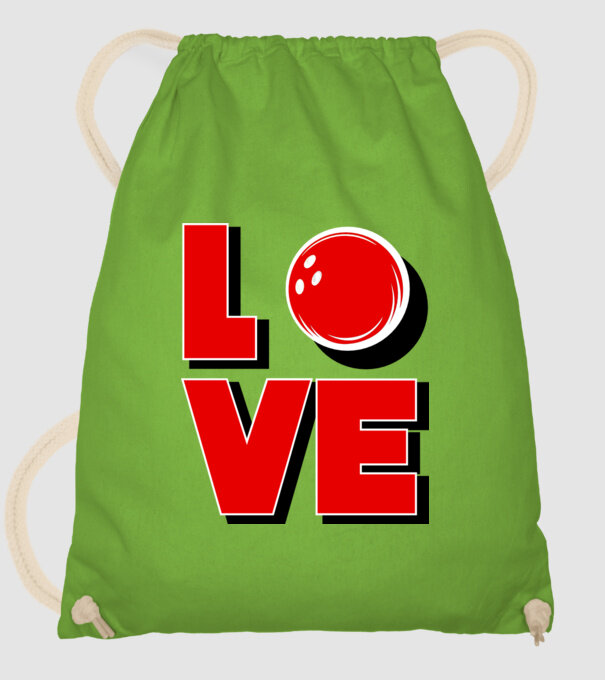 Love bowling model verde de măr pe tricou