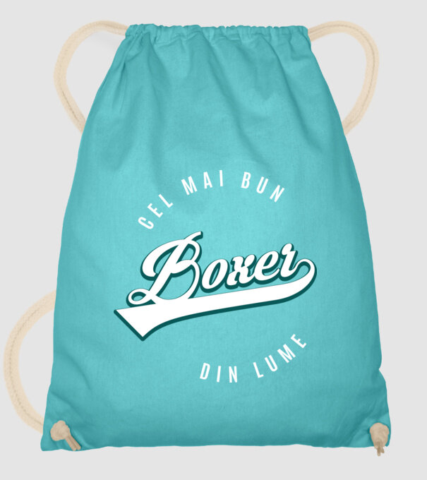 Cel mai bun boxer din lume model turcoaz pe tricou