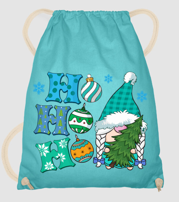 Ho-ho-ho gnome model turcoaz pe tricou