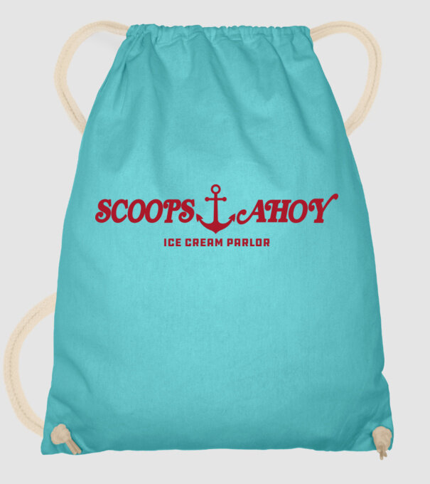 scoops and ahoy stranger things model turcoaz pe tricou
