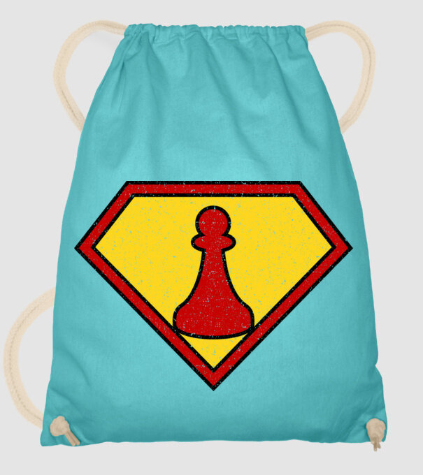 SuperChess pion de șah model turcoaz pe tricou