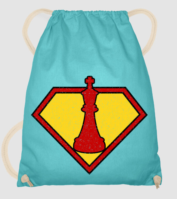 SuperChess rege model turcoaz pe tricou