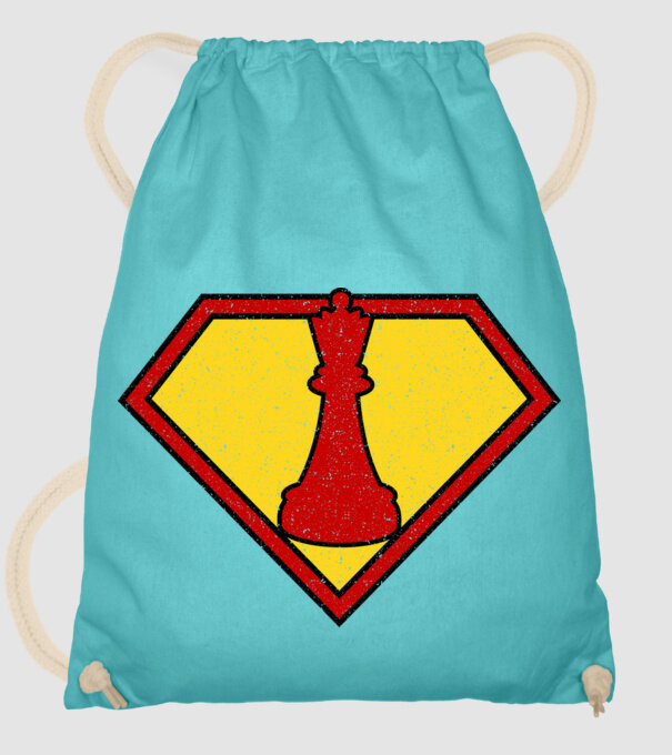 SuperChess regină model turcoaz pe tricou