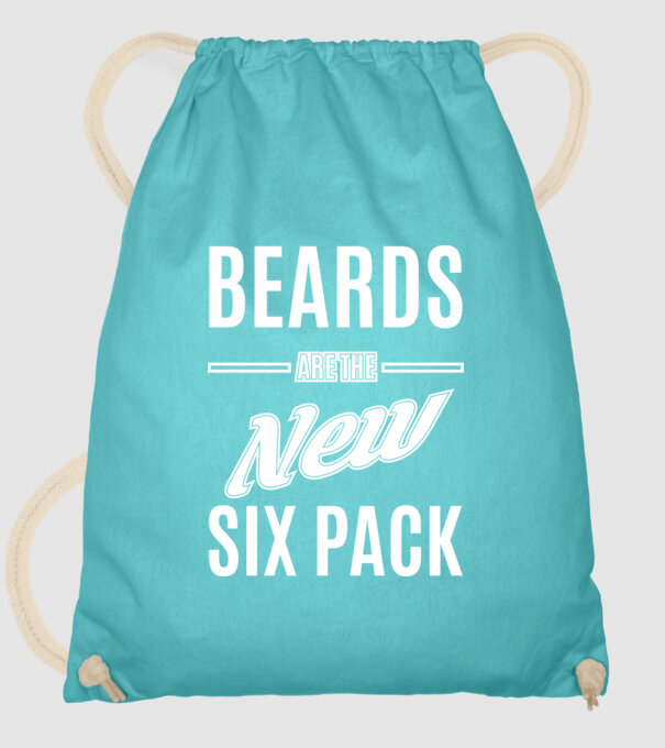 Beards are the new six pack model turcoaz pe tricou