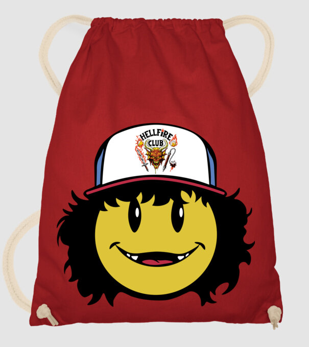 dustinhappyface model roșu pe tricou
