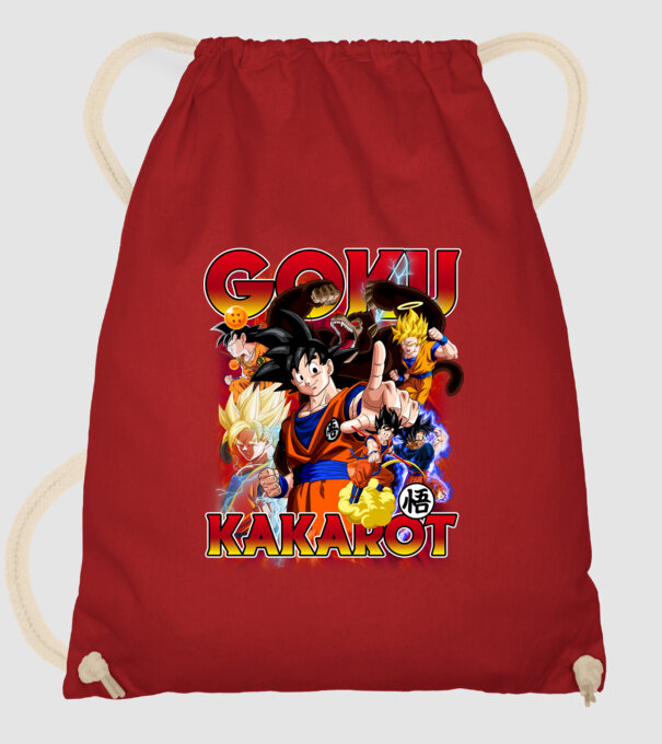 goku dragonball model roșu pe tricou