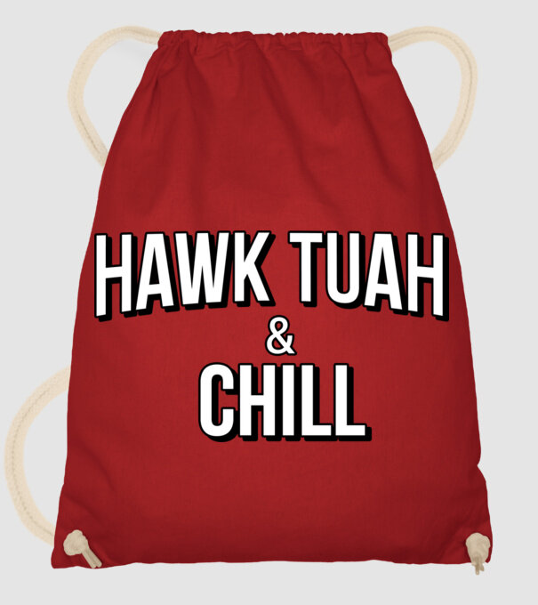 Hawk tuah and chill netflix model roșu pe tricou