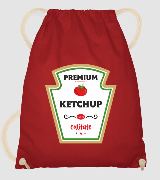 ketchup premium - calitate model roșu pe tricou