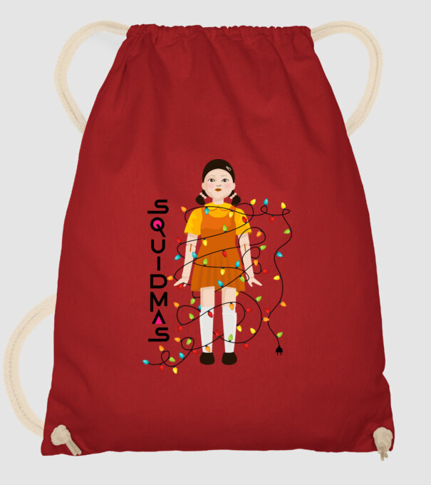 squidmas girl model roșu pe tricou