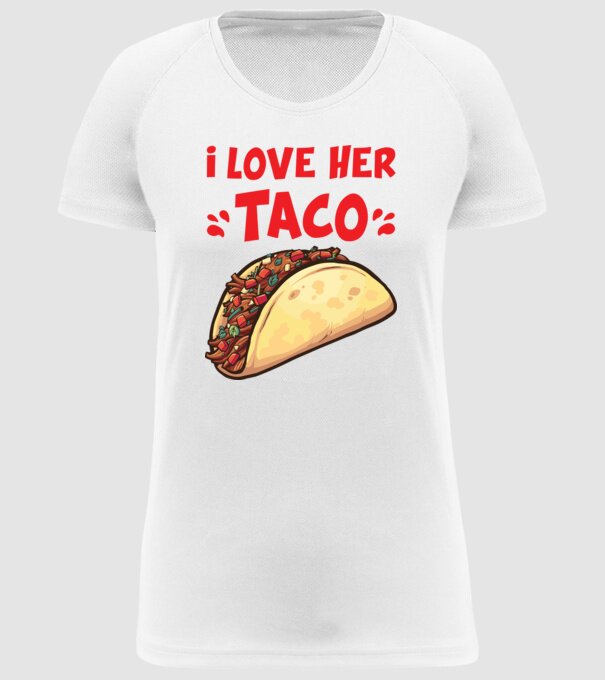 Couple TACO model alb pe tricou