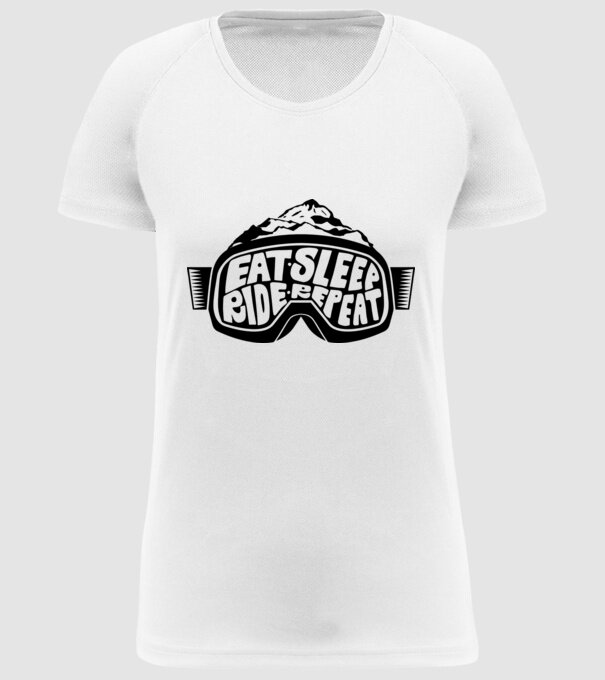 Eat sleep ride repeat model alb pe tricou