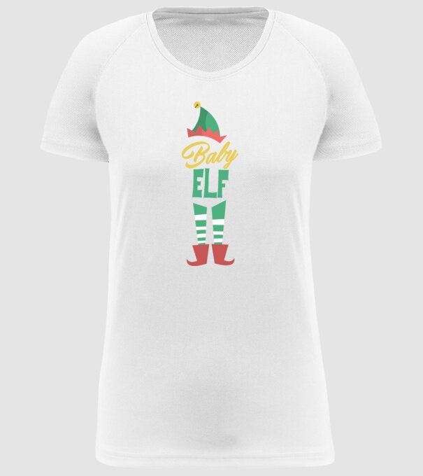 Elf family baby model alb pe tricou
