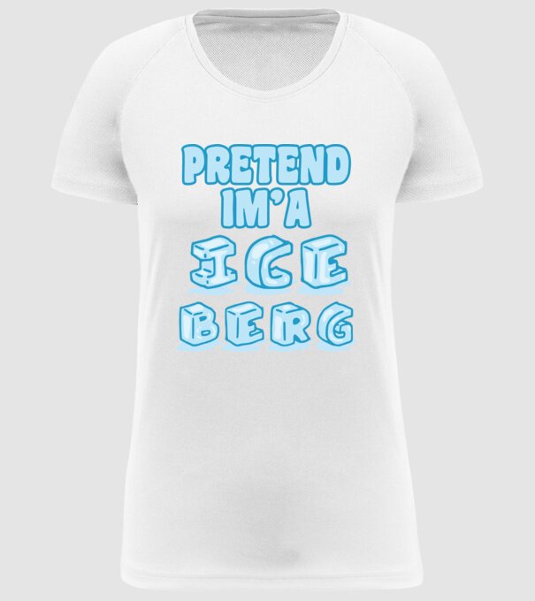 Iceberg carnaval model alb pe tricou