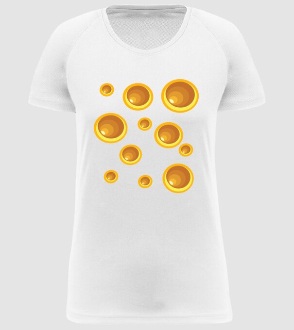 Cașcaval carnaval model alb pe tricou