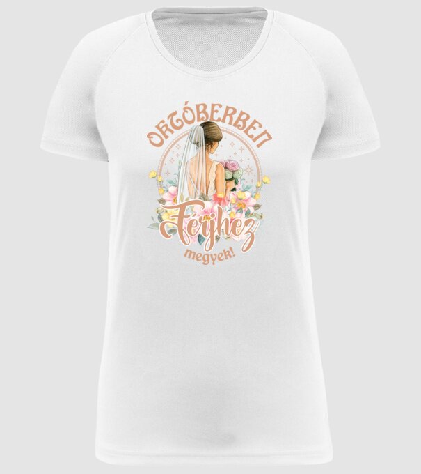 mă mărit - în octombrie model alb pe tricou