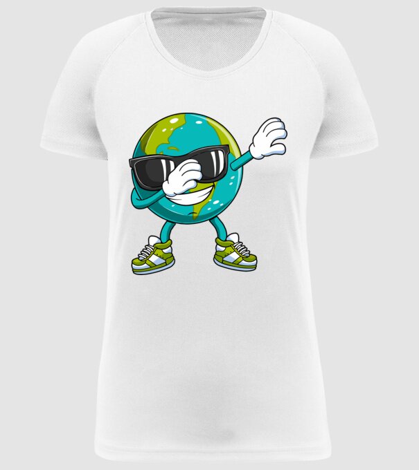 Pământ DAB Ziua Pământului model alb pe tricou