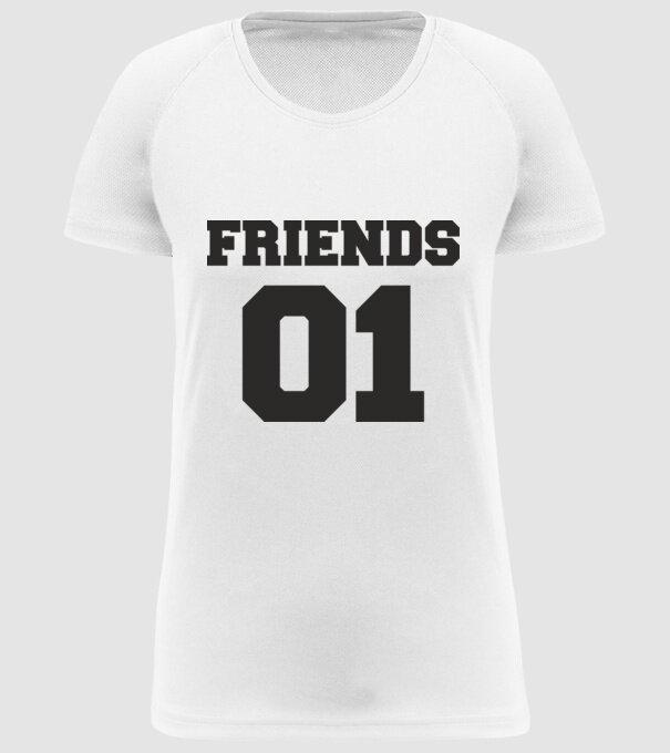 Friends 01 model alb pe tricou