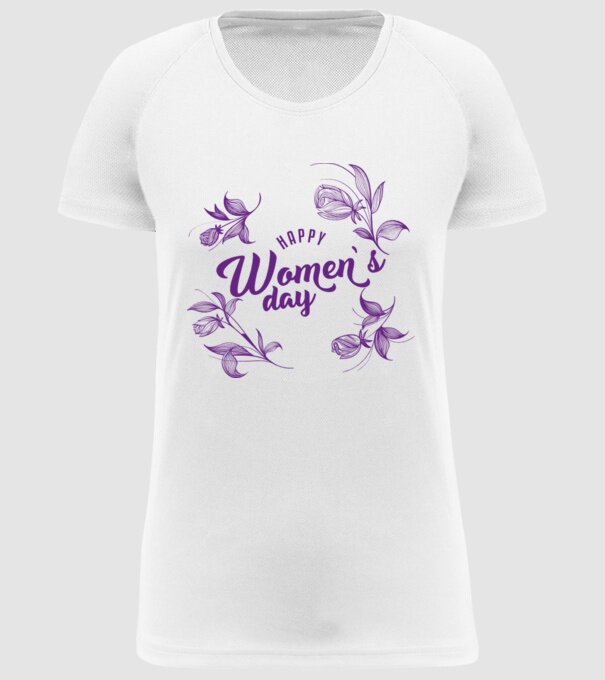 'Happy women''s day' model alb pe tricou