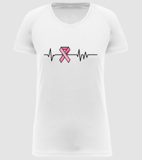 Heartbeat faith model alb pe tricou