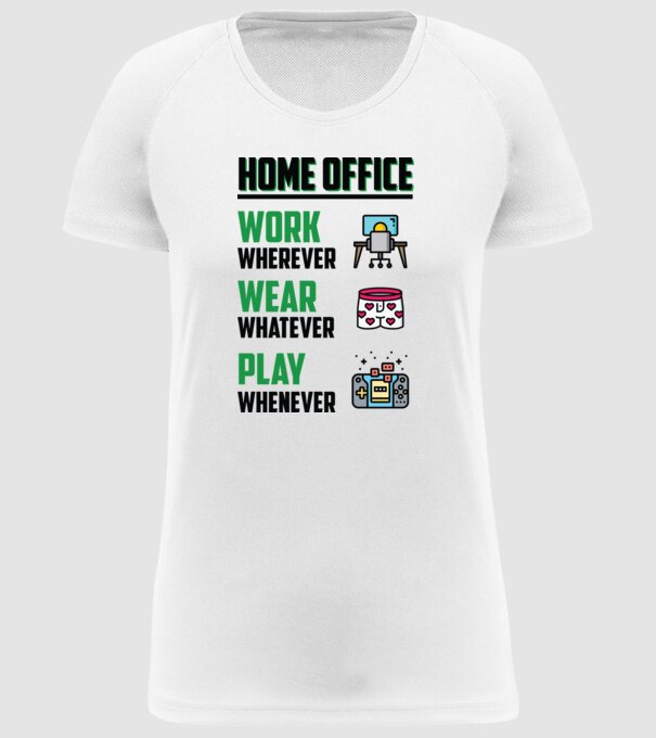 Home office model alb pe tricou