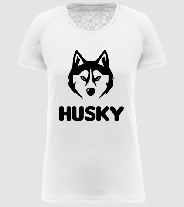 Husky băiat model alb pe tricou